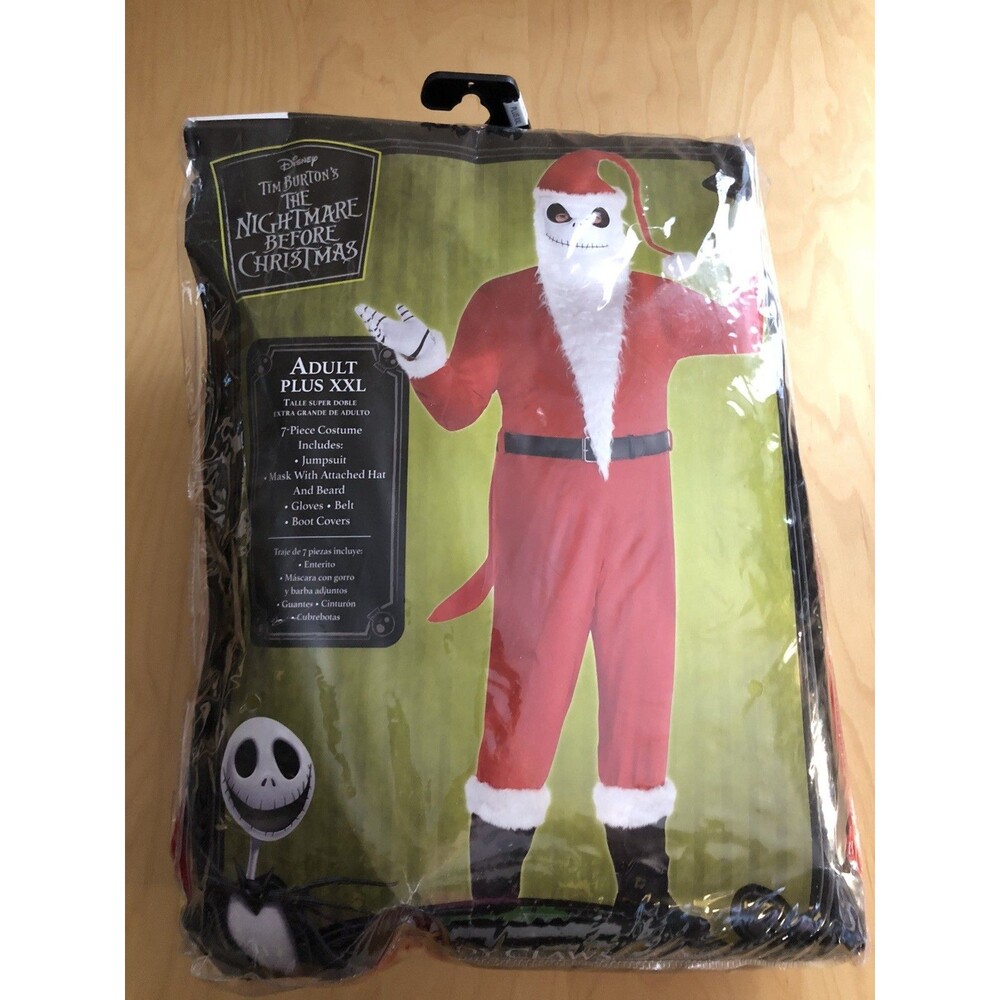 Nightmare Before Christmas Jack Skellington Sandy Claws Adult  XXL Costume NEW